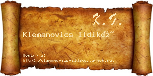 Klemanovics Ildikó névjegykártya